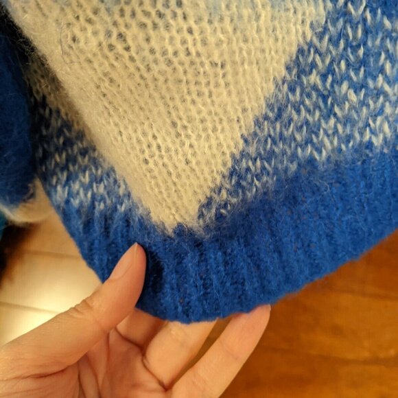 Sandro Paris women's blue mohair mix sweater size small - Picture 7 of 9